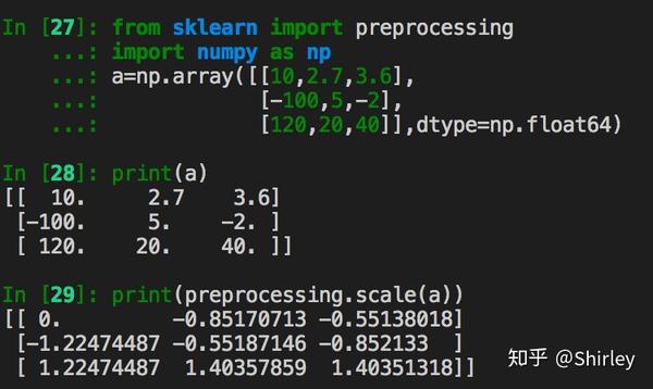 Python归一化代码