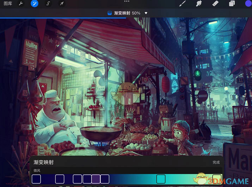 Procreate渐变映射怎么用-Procreate渐变映射使用教程