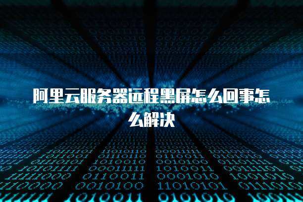 进入云服务器黑屏怎么办  第1张