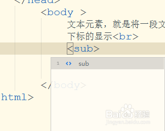 html如何添加下标