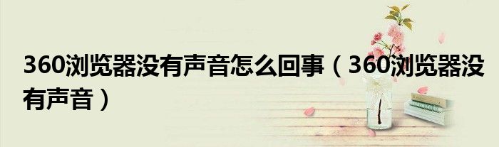 36浏览器为什么没有声音  第1张