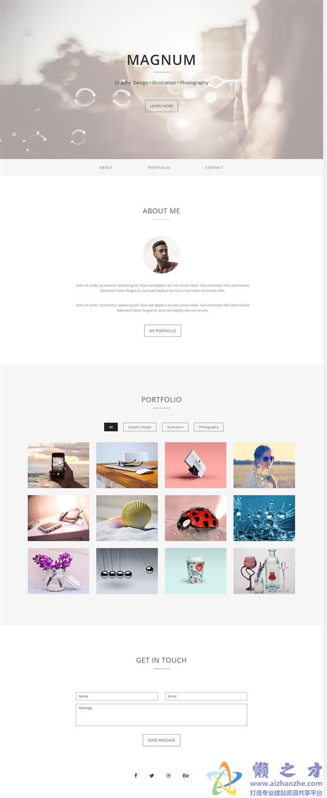 个人网站页面模板html  第1张