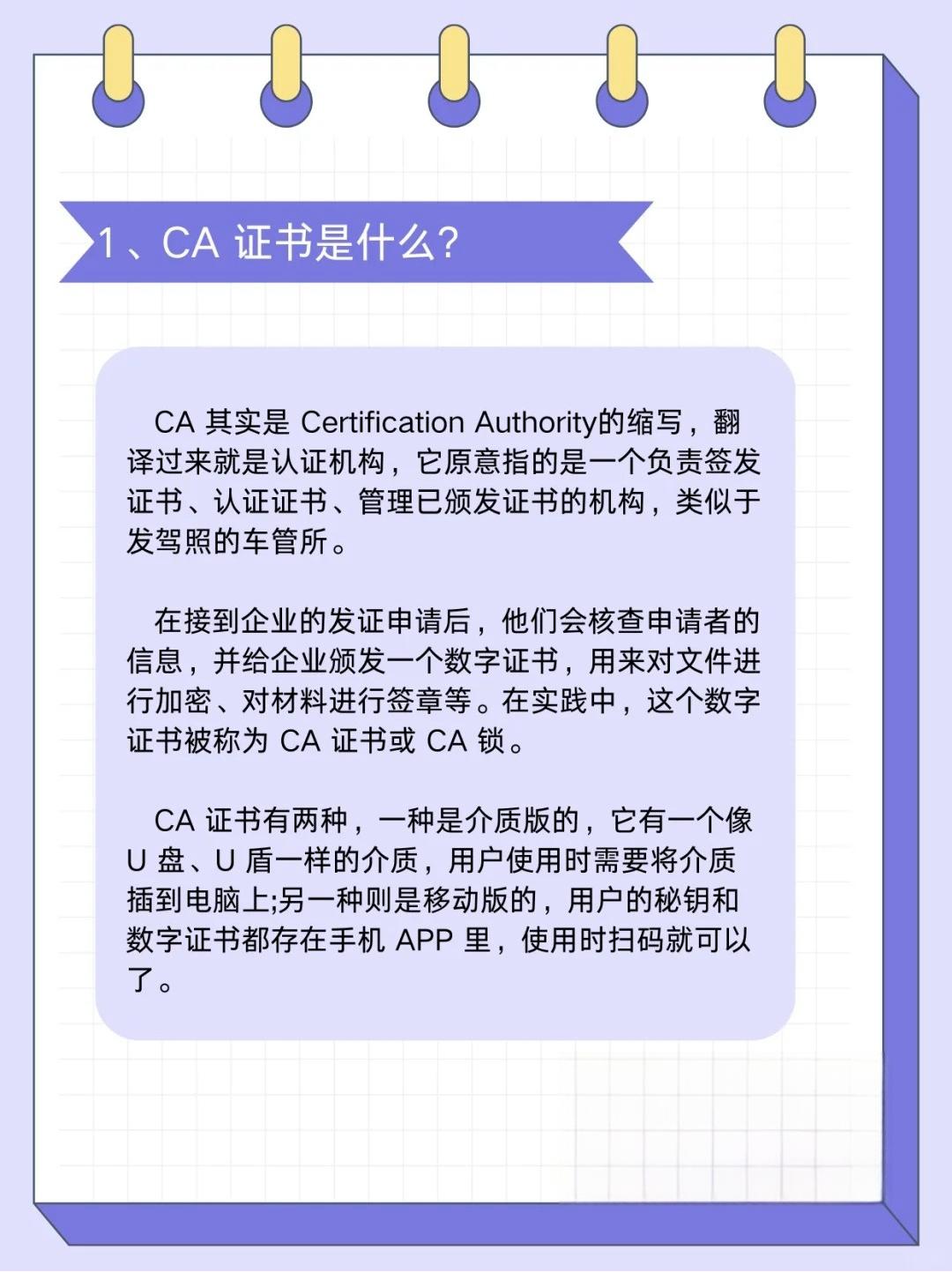 公司CA证书的真实样式与内容有哪些