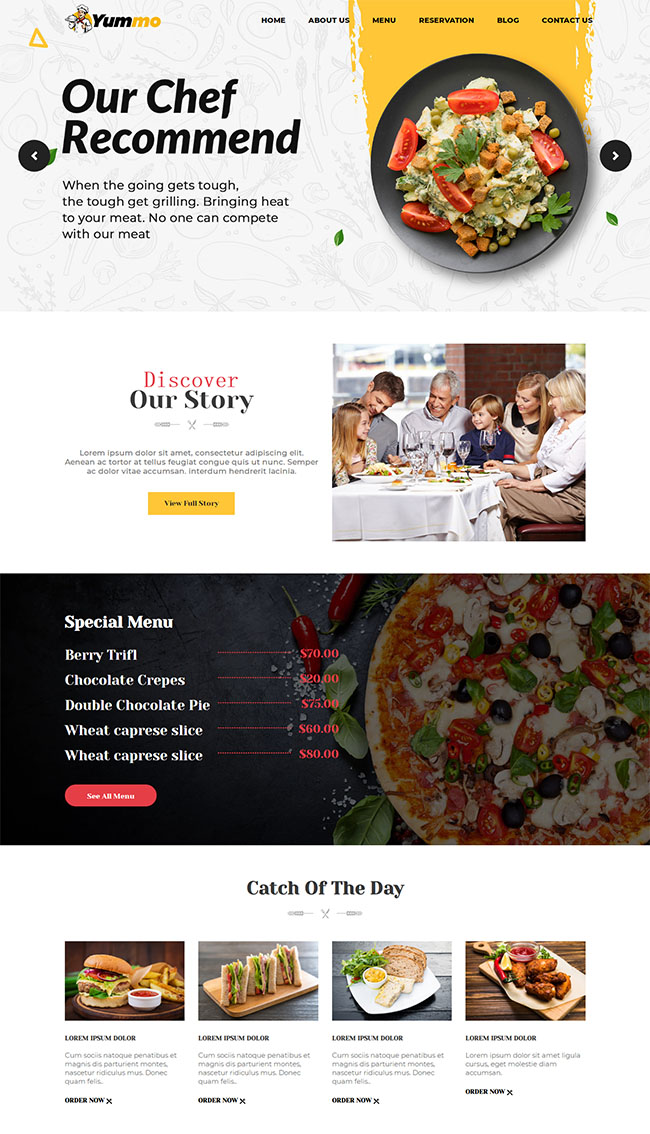 html5美食网页  第1张