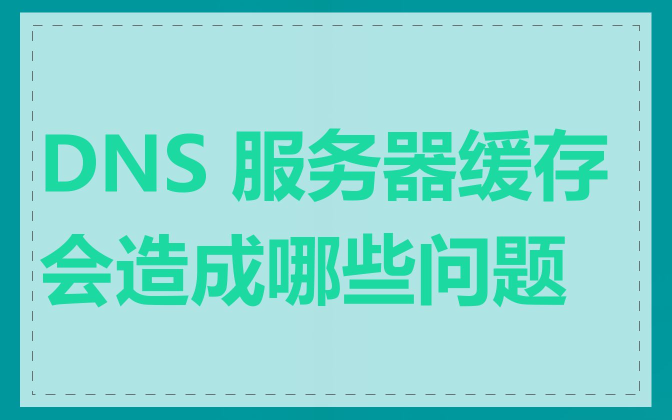 DNS缓存必须使用专用软件吗