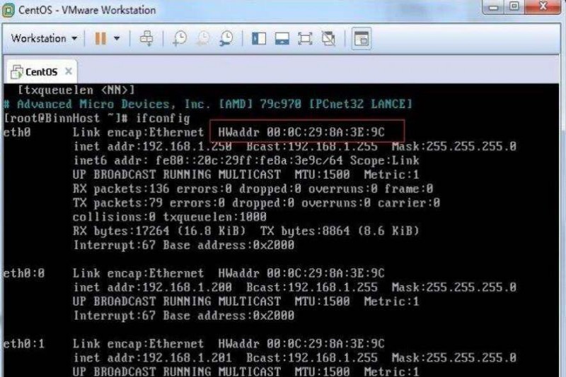 Linux虚拟机如何查看MAC地址？