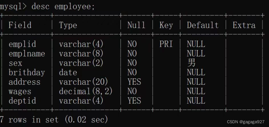 MySQL如何用命令创建表  第1张