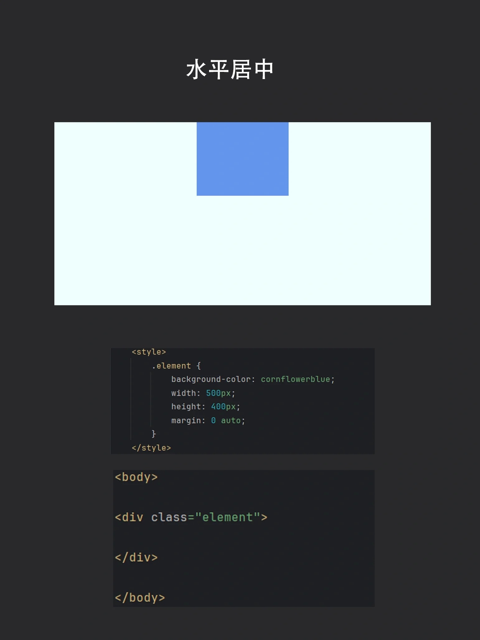 HTML5元素居中如何实现？