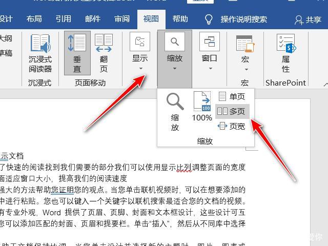 Word多页视图为何显示三页  第1张