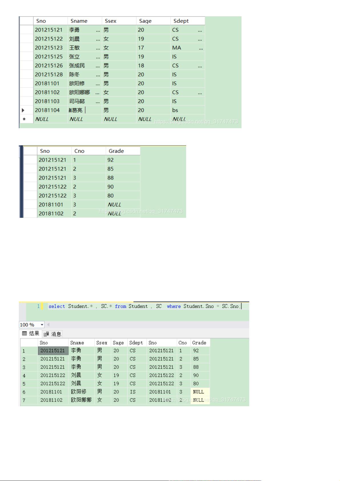 数据库表没有外键怎么多表联查