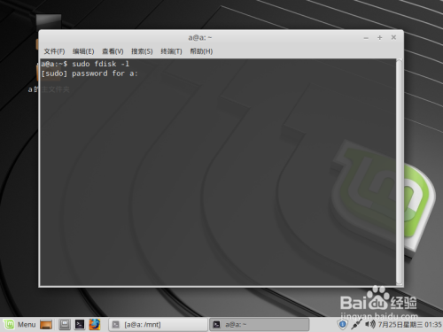 linux如何格式化u盘