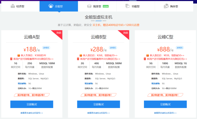 九州数码虚拟主机多少钱  第1张