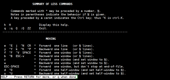 linux下如何退出less  第1张