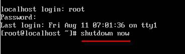 linux 如何关机快照