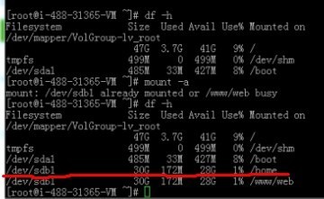 linux如何挂在分区命令