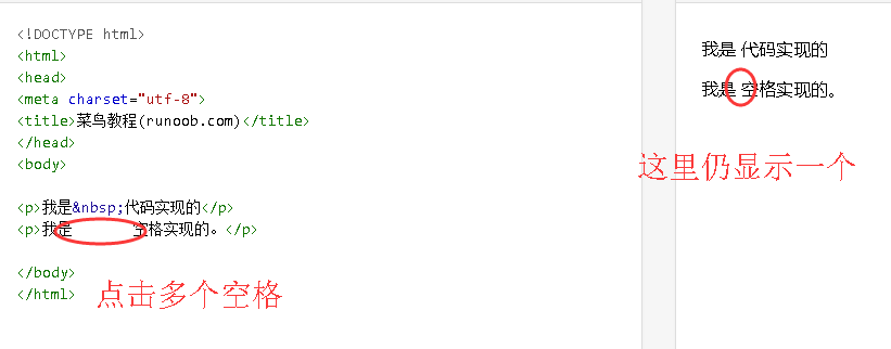 html5如何加空格