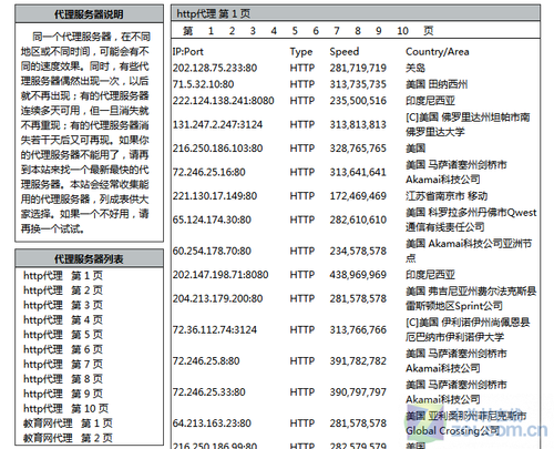 网页代理服务器ip