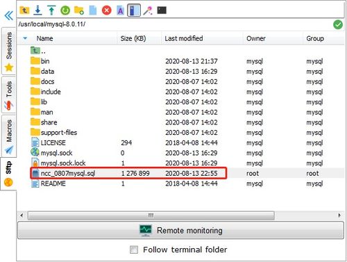 linux下怎么导出mysql数据库文件