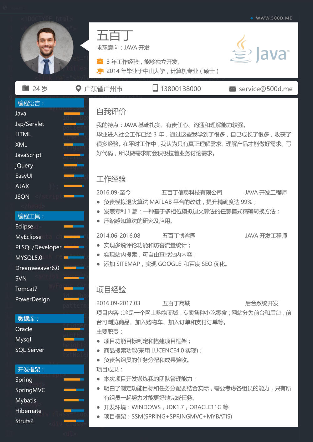 java研发简历怎么写  第1张