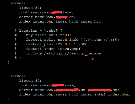 nginx 虚拟主机配置多个域名解析