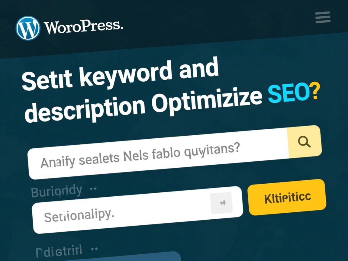 WordPress如何设置关键词和描述优化SEO?  第2张 WordPress如何设置关键词和描述优化SEO?  第2张