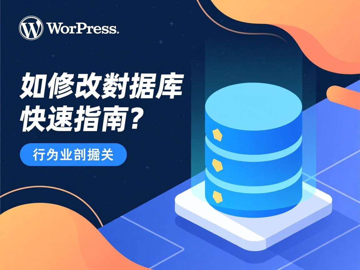 WordPress如何修改数据库?快速指南  第3张 WordPress如何修改数据库?快速指南  第3张