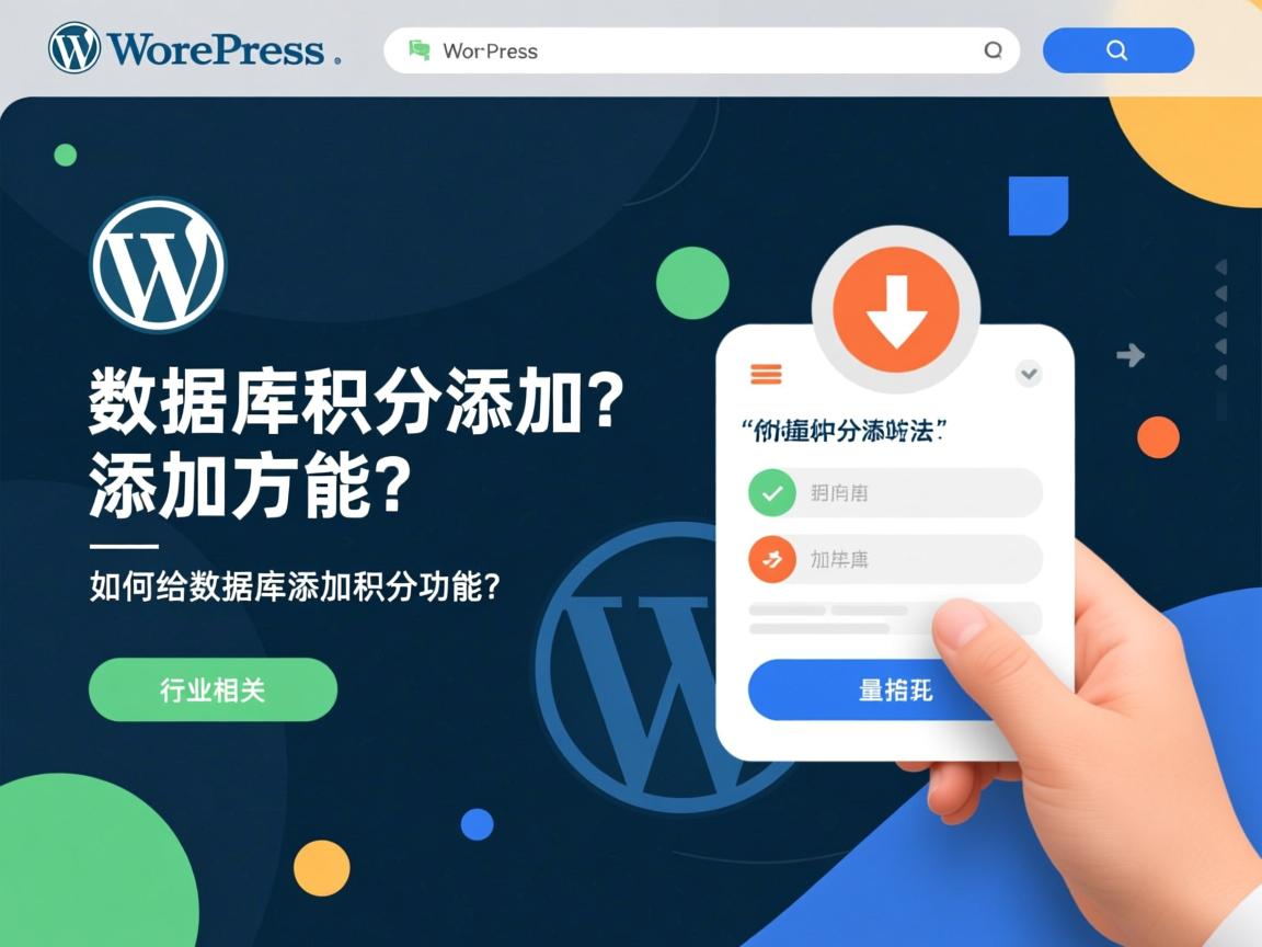 WordPress数据库积分添加方法？，WordPress网站主如何给数据库添加积分功能？  第1张