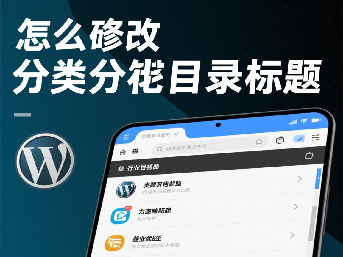 WordPress怎么修改分类目录标题  第1张 WordPress怎么修改分类目录标题  第1张