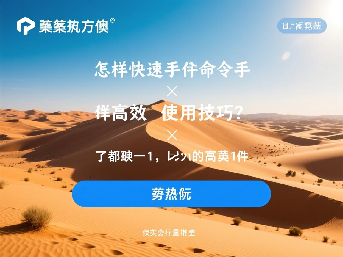 大漠插件命令怎样快速上手高效使用技巧？  第1张