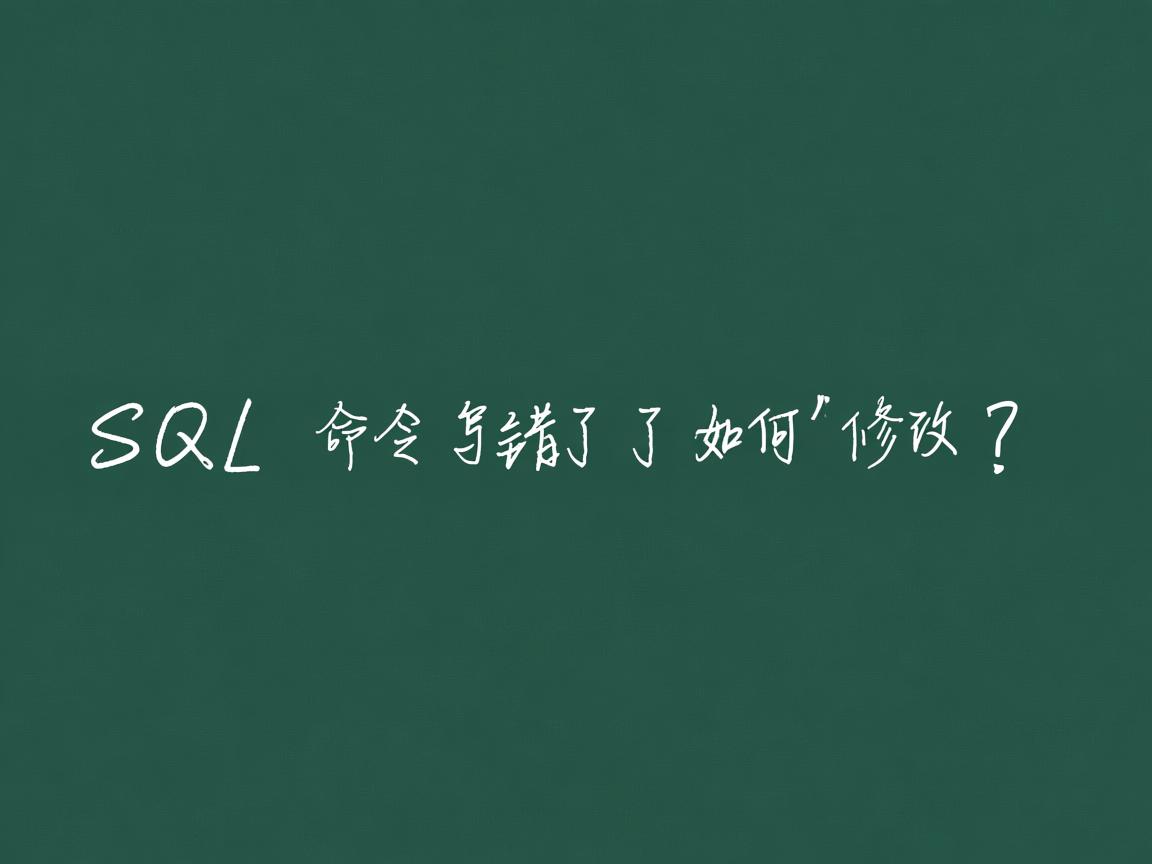 SQL命令写错了如何修改?  第1张 SQL命令写错了如何修改?  第1张