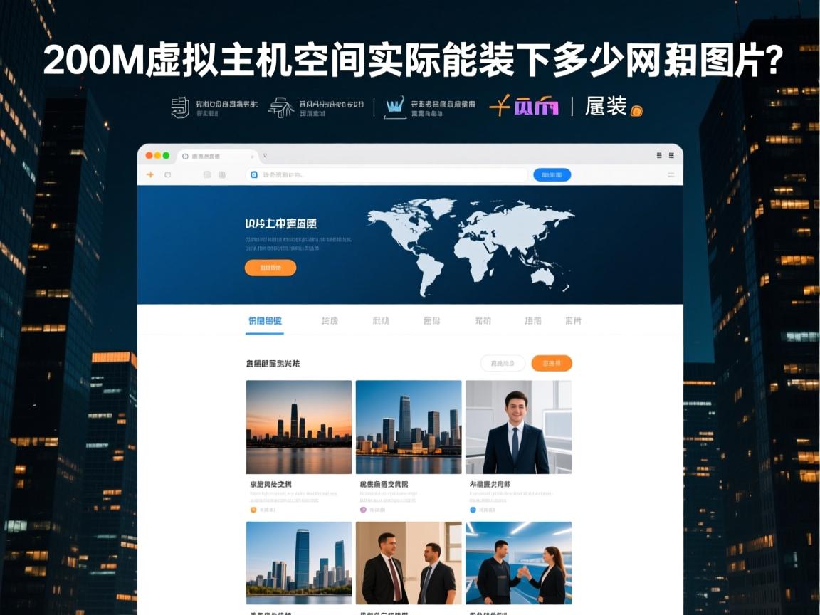 200M虚拟主机空间实际能装下多少网页和图片?  第1张 200M虚拟主机空间实际能装下多少网页和图片?  第1张