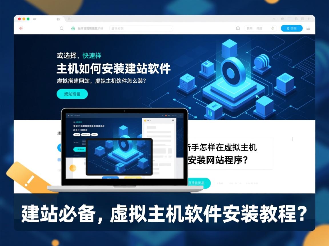 虚拟主机如何安装建站软件？，或选择，，快速搭建网站，虚拟主机软件怎么装？，新手怎样在虚拟主机安装网站程序？，建站必备，虚拟主机软件安装教程？  第3张