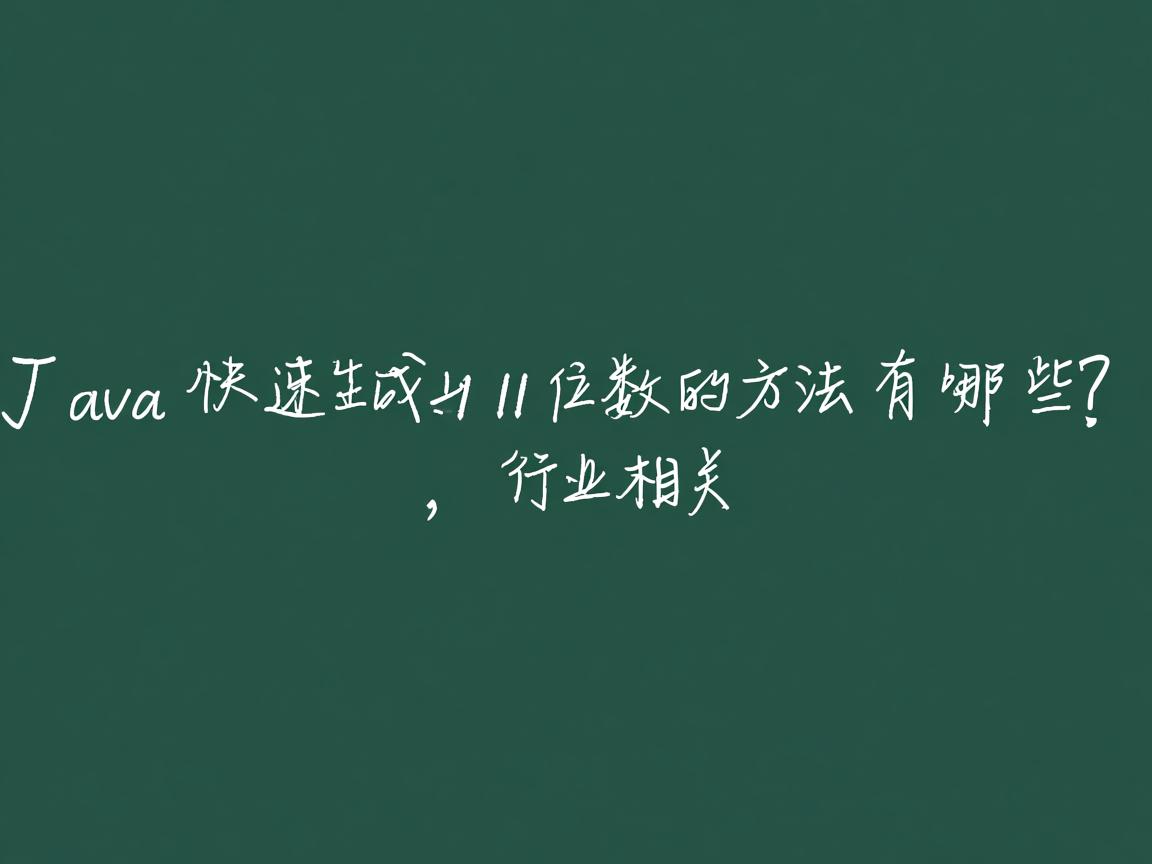 Java快速生成11位数的方法有哪些?  第2张 Java快速生成11位数的方法有哪些?  第2张