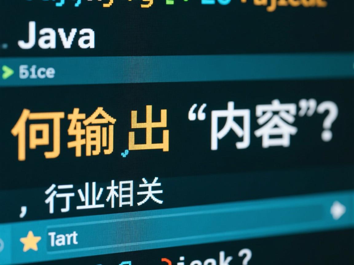 Java如何输出内容?  第2张 Java如何输出内容?  第2张