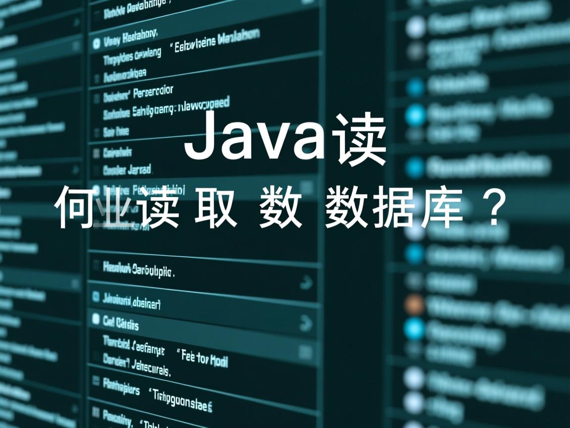 Java如何读取数据库?  第1张 Java如何读取数据库?  第1张