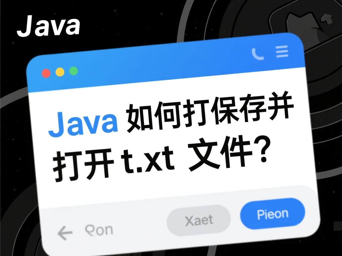 Java如何保存并打开txt文件?  第1张 Java如何保存并打开txt文件?  第1张