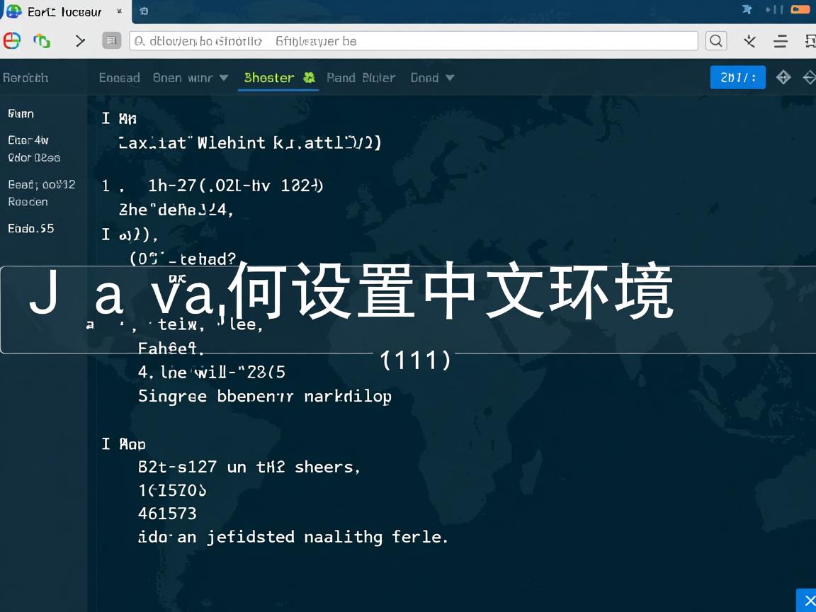 Java如何设置中文环境