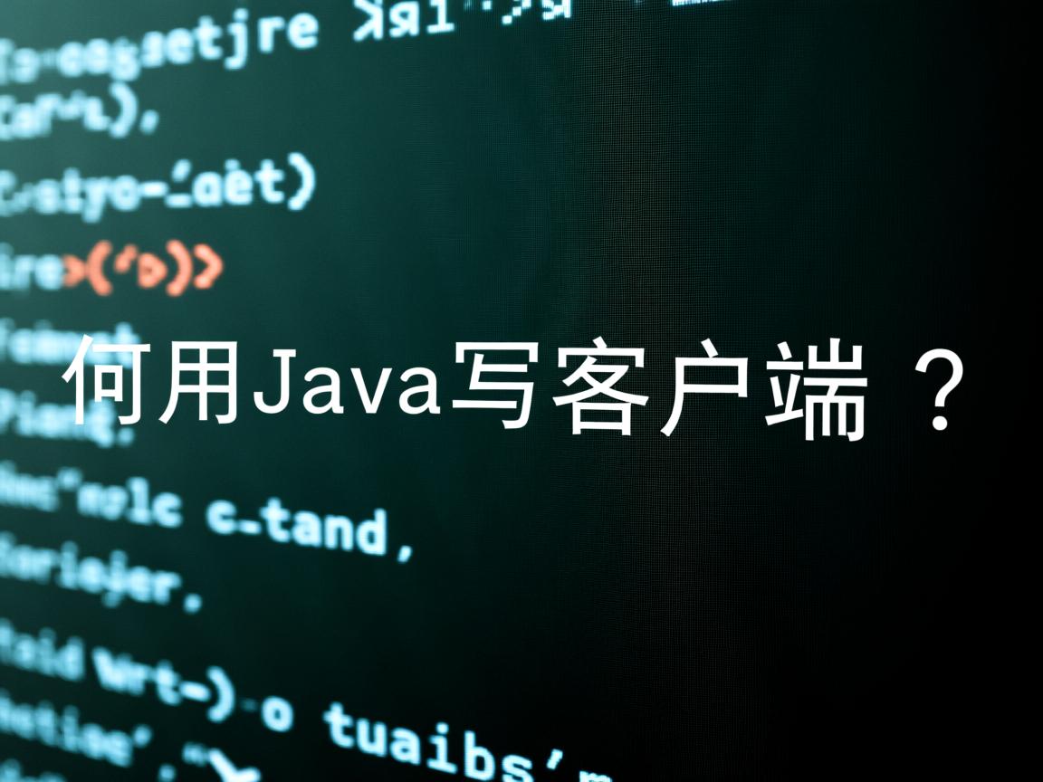 如何用Java编写客户端?  第2张 如何用Java编写客户端?  第2张