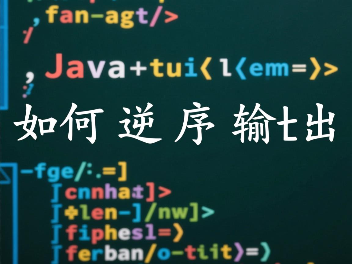 Java如何逆序输出  第2张 Java如何逆序输出  第2张