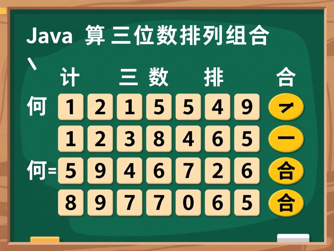 Java如何计算三位数排列组合  第1张 Java如何计算三位数排列组合  第1张
