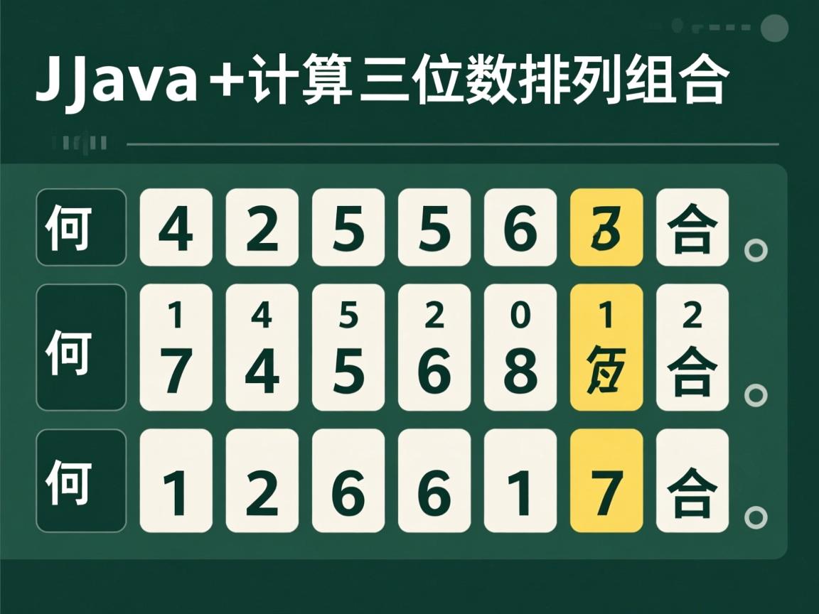 Java如何计算三位数排列组合  第3张 Java如何计算三位数排列组合  第3张