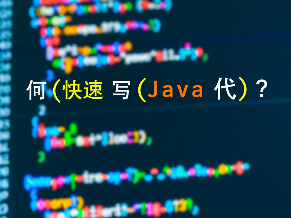 如何快速写Java代码?  第3张 如何快速写Java代码?  第3张