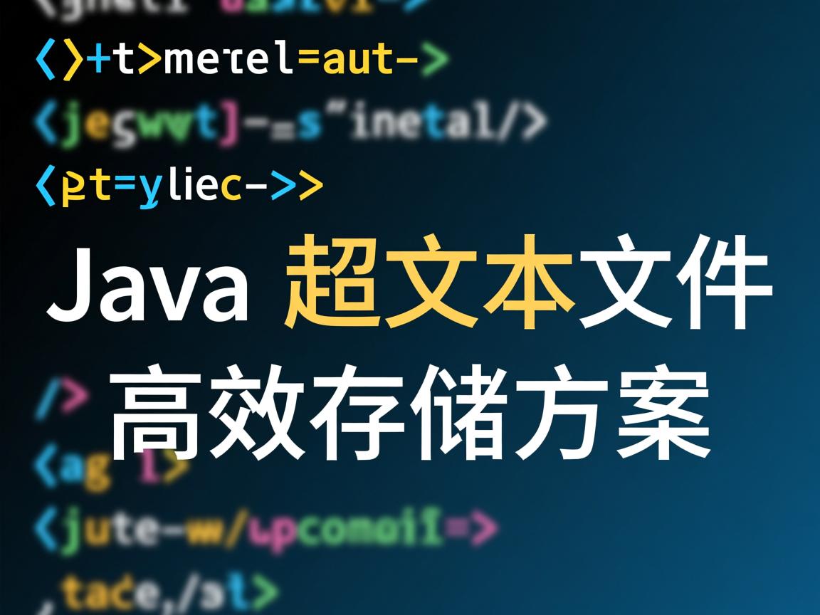 Java超大文本文件高效存储方案  第1张