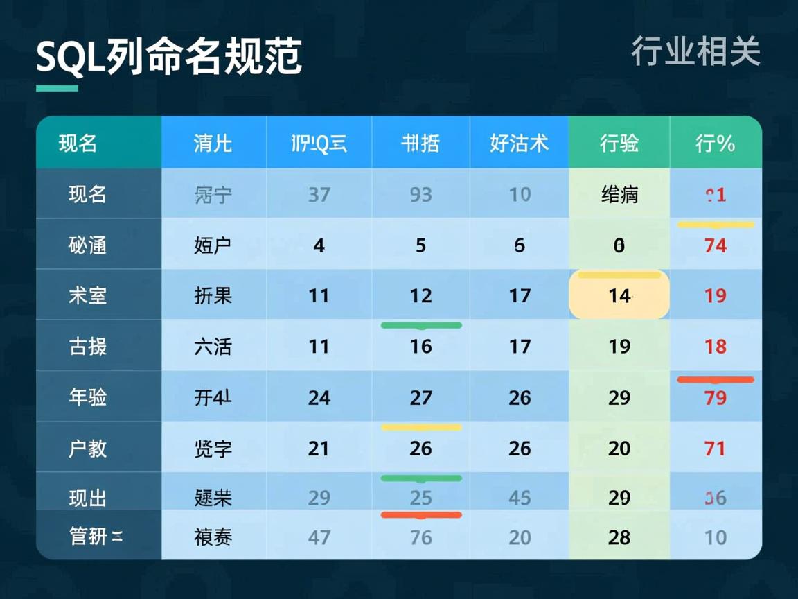 SQL表列名如何命名规范  第2张