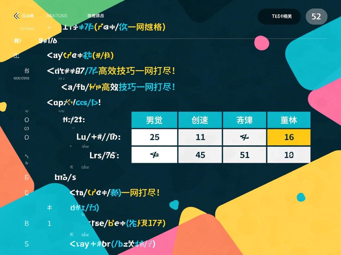 HTML怎样快速创建表格?高效技巧一网打尽!
