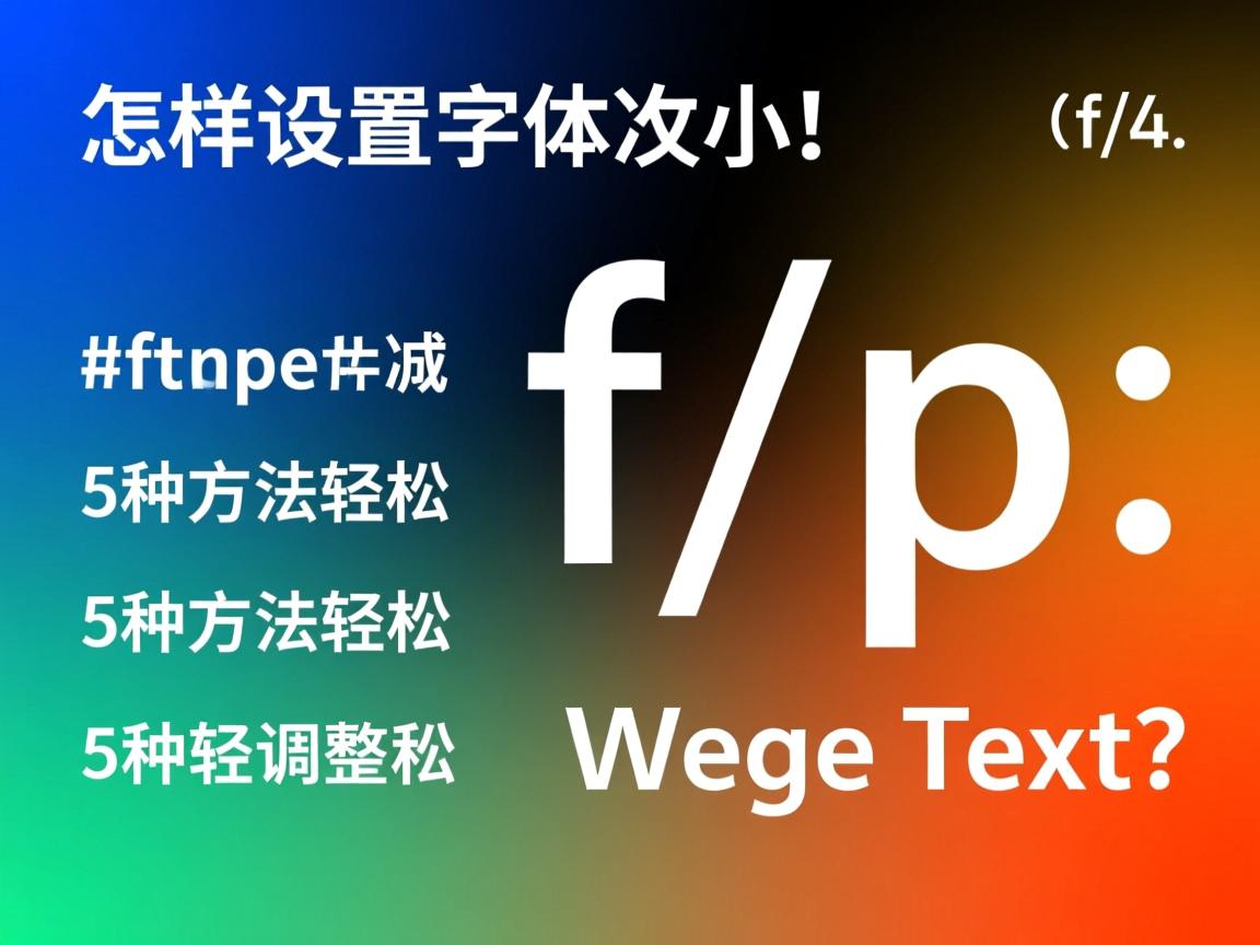 HTML中怎样设置字体大小？5种方法轻松调整网页文本