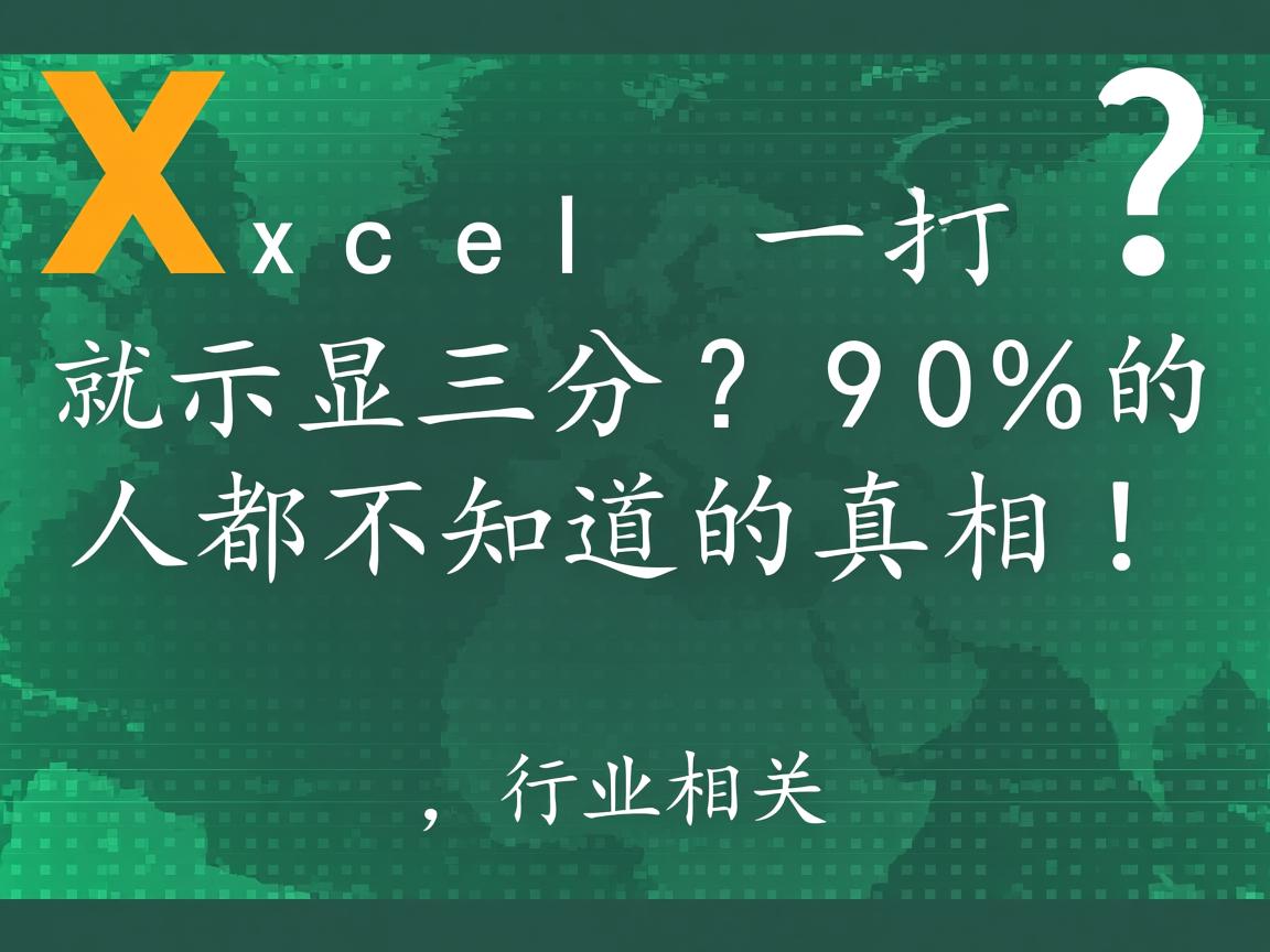 Excel一打开就显示三分?90%的人都不知道的真相!  第2张 Excel一打开就显示三分?90%的人都不知道的真相!  第2张