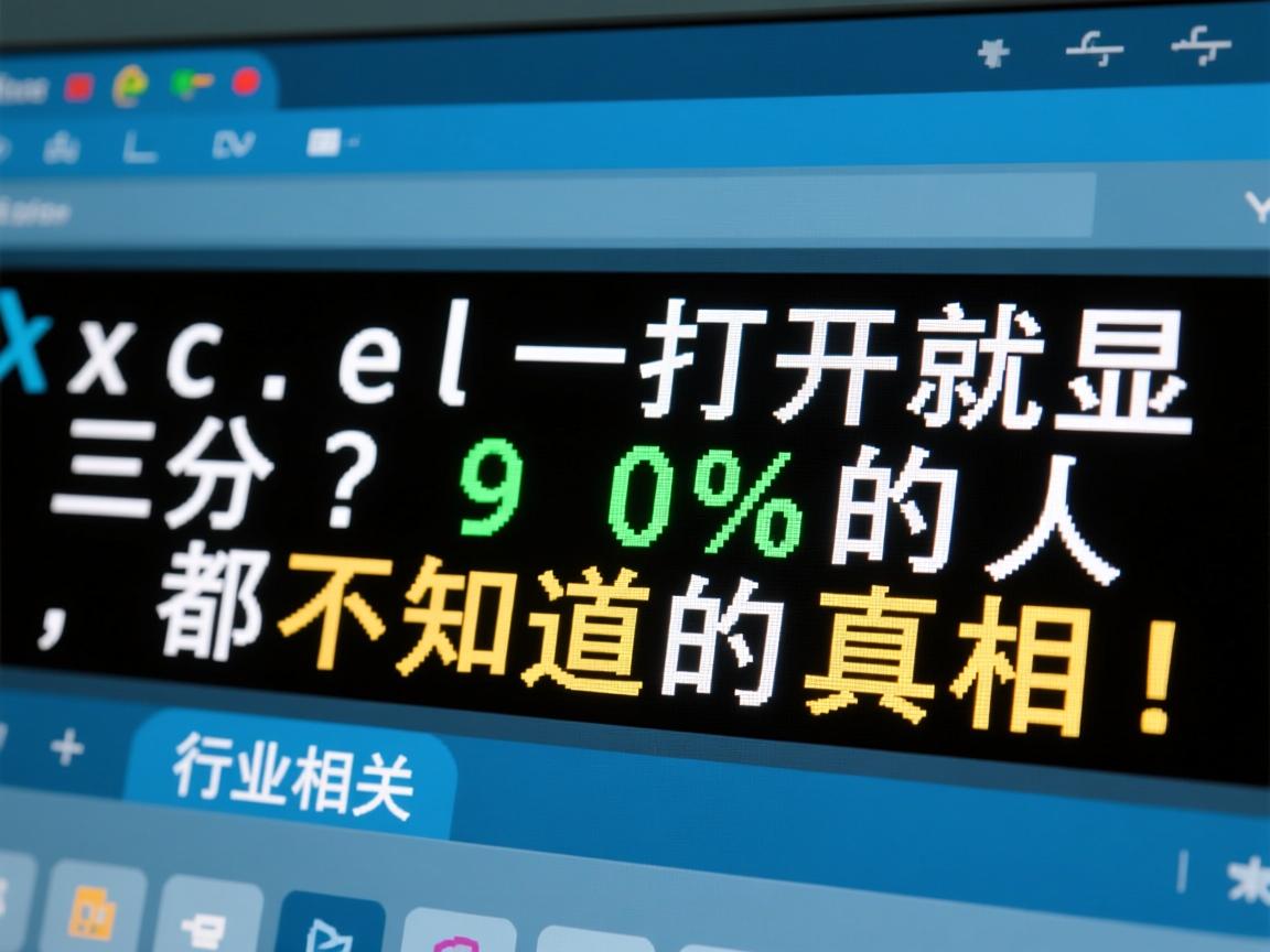 Excel一打开就显示三分?90%的人都不知道的真相!  第3张 Excel一打开就显示三分?90%的人都不知道的真相!  第3张