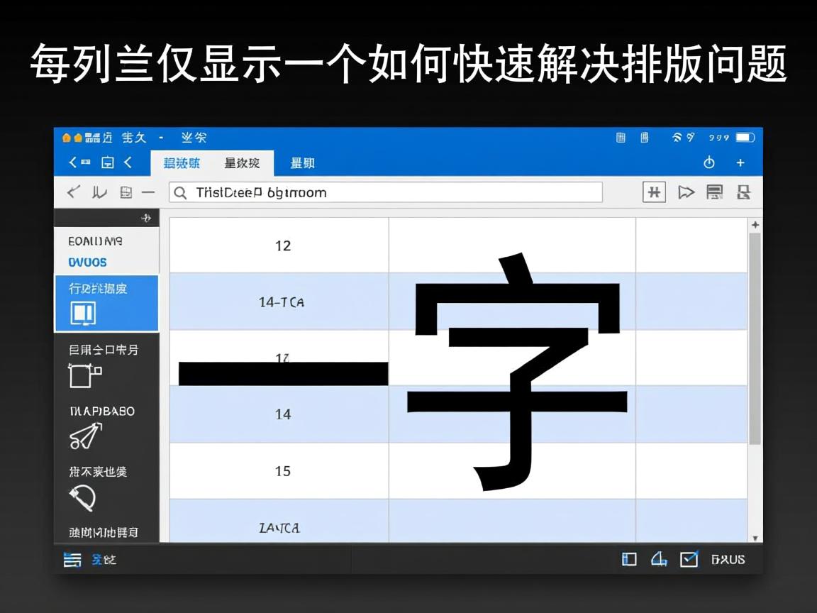 Word中为何每列仅显示一个字？如何快速解决排版问题
