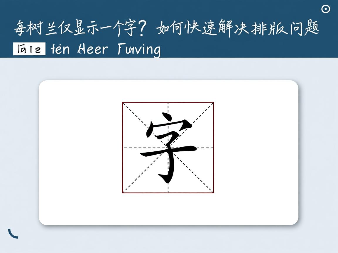 Word中为何每列仅显示一个字?如何快速解决排版问题  第2张 Word中为何每列仅显示一个字?如何快速解决排版问题  第2张
